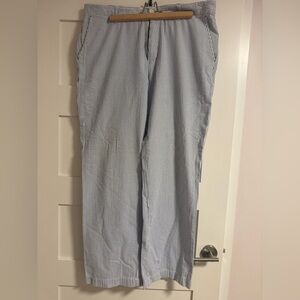 Old Navy Seersucker (blue/white) pants - N